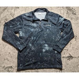 Columbia 1/4 Zip Long Sleeve Pullover Men's Size Large Blue Galaxy